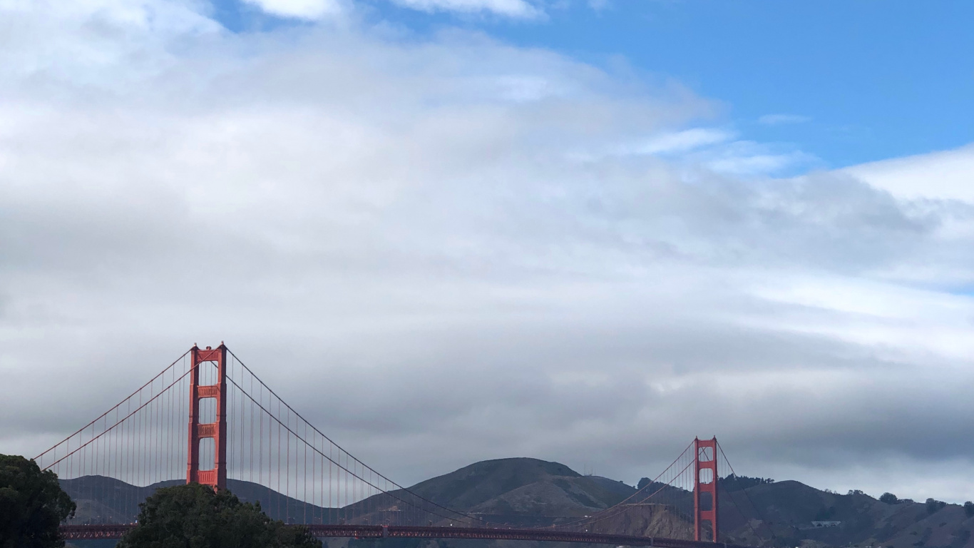 Обои вантовый мост, extradosed мост, подвесной мост, мост, облако в разрешении 1366x768