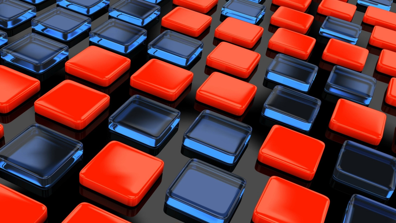 Обои красный цвет, Апельсин, синий, дизайн, квадрат в разрешении 1280x720