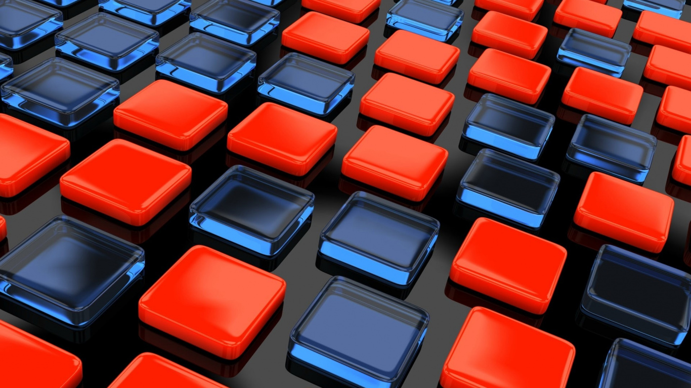 Обои красный цвет, Апельсин, синий, дизайн, квадрат в разрешении 1366x768