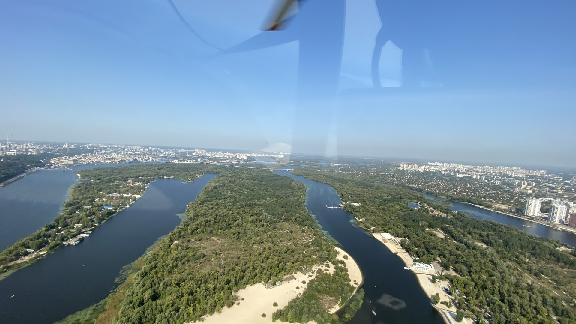 Обои полет, самолет, атмосфера земли, с высоты птичьего полета, гидроресурсы в разрешении 1920x1080