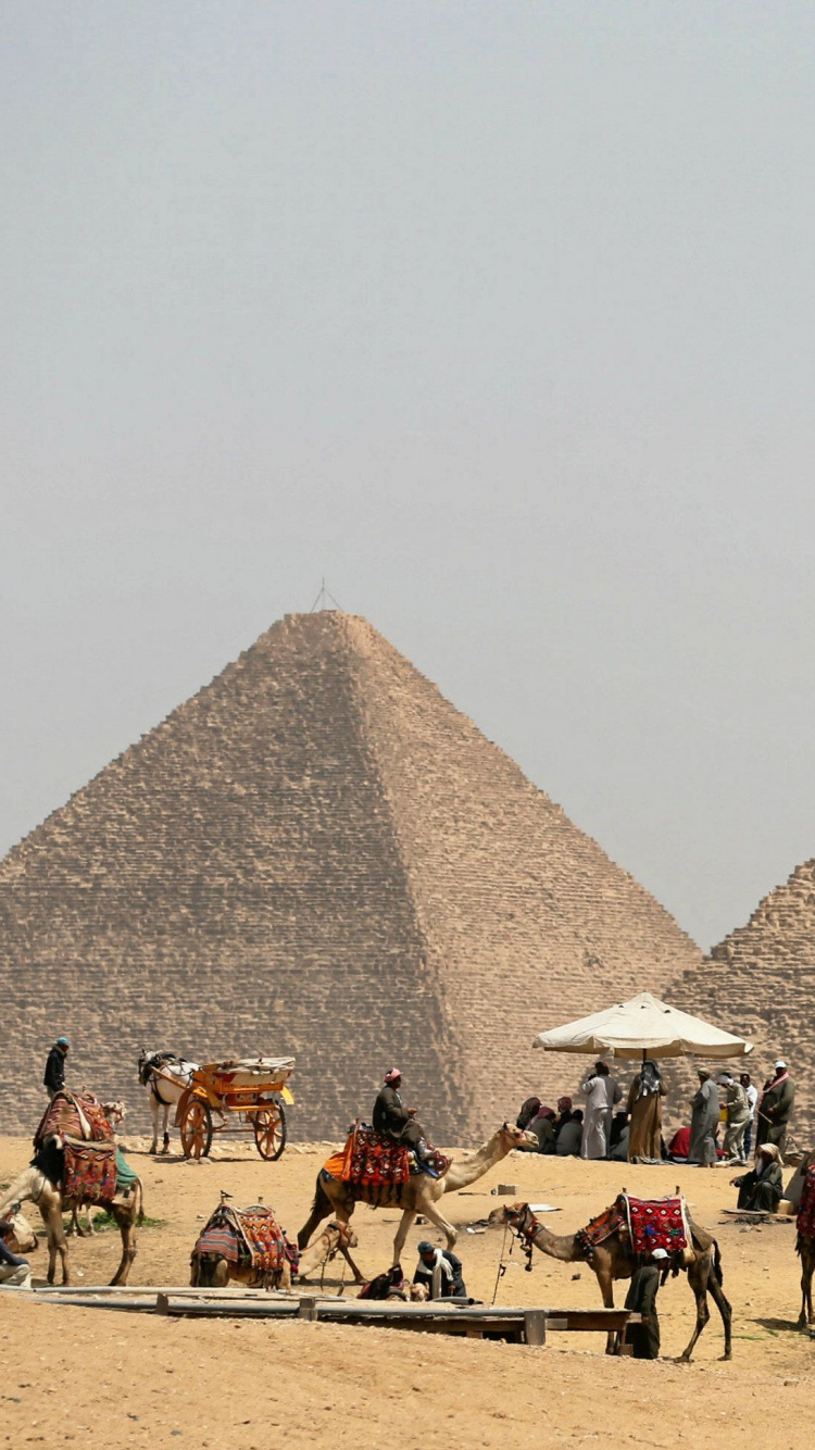 Обои пирамида, египетская пирамида, памятник, историческое место, древняя история в разрешении 750x1334