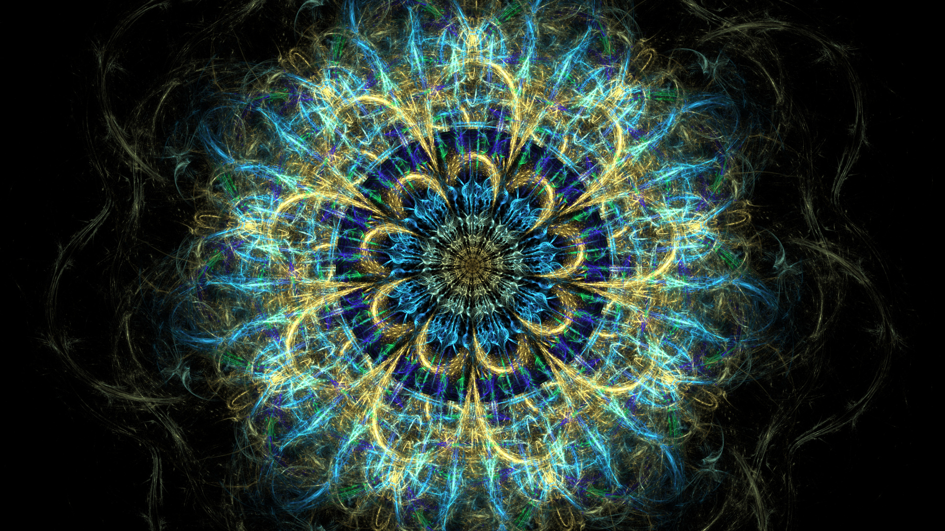 Обои фрактал, арт, фрактальное искусство, симметрия, психоделическое искусство в разрешении 1920x1080