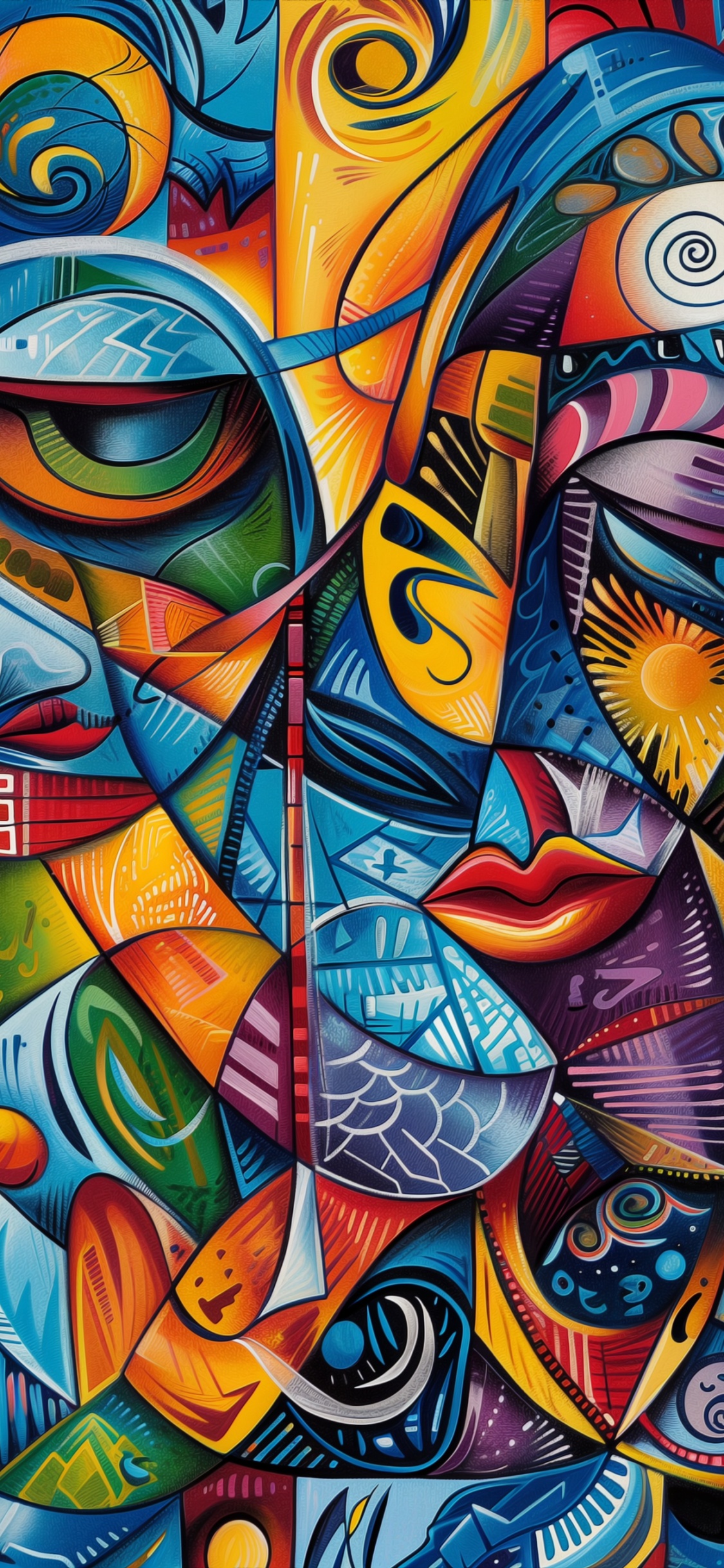 Обои художественная краска, визуальное искусство, уличное искусство, арт, акриловая краска в разрешении 1125x2436