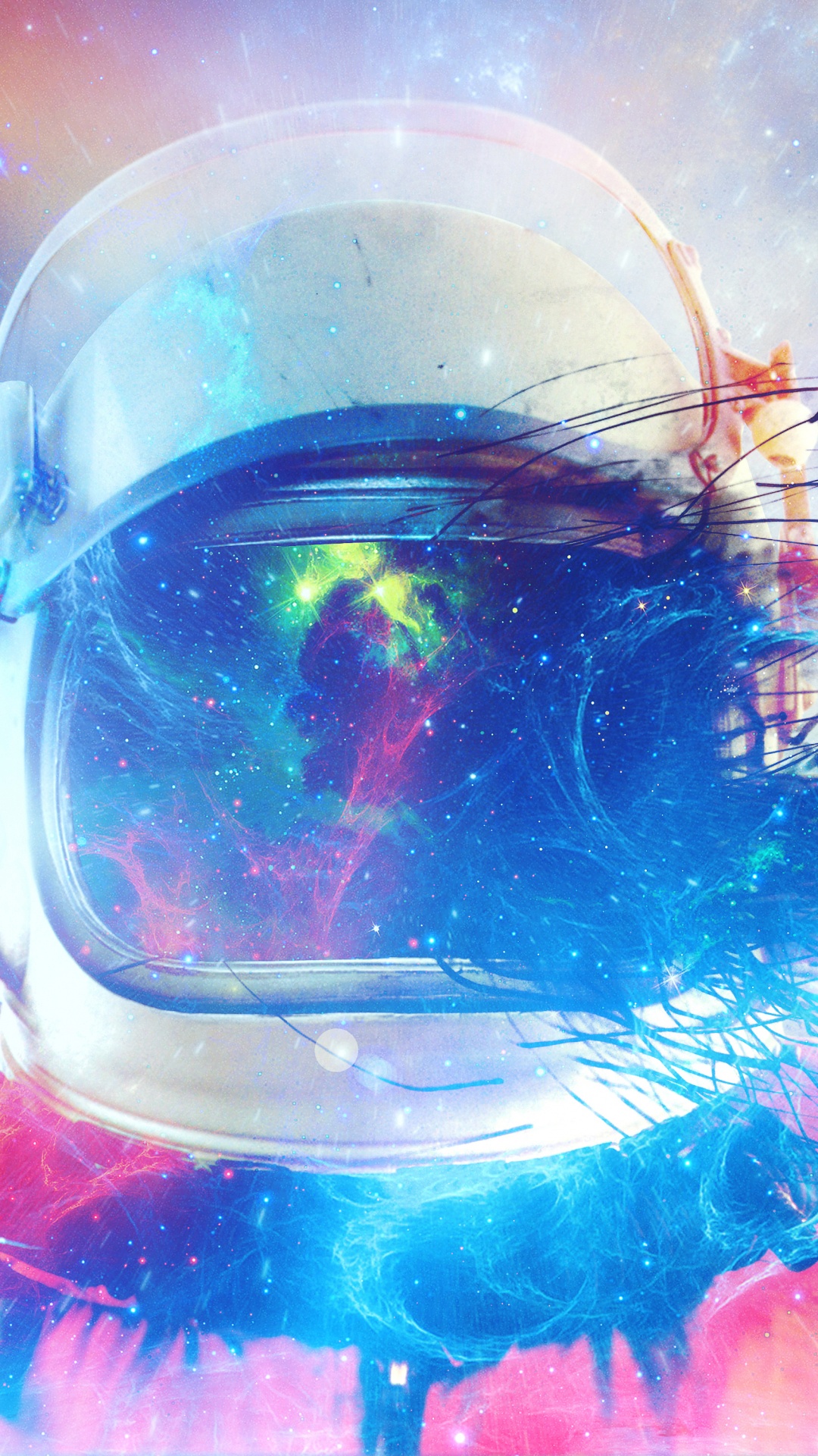 Обои пространство астронавт, астронавт, космическое пространство, космос, Международная космическая станция в разрешении 1080x1920