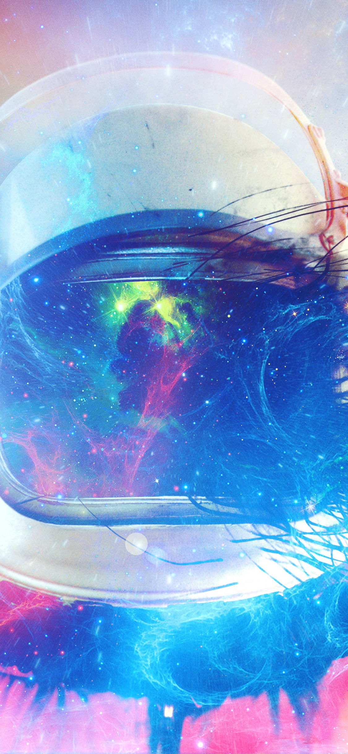 Обои пространство астронавт, астронавт, космическое пространство, космос, Международная космическая станция в разрешении 1125x2436