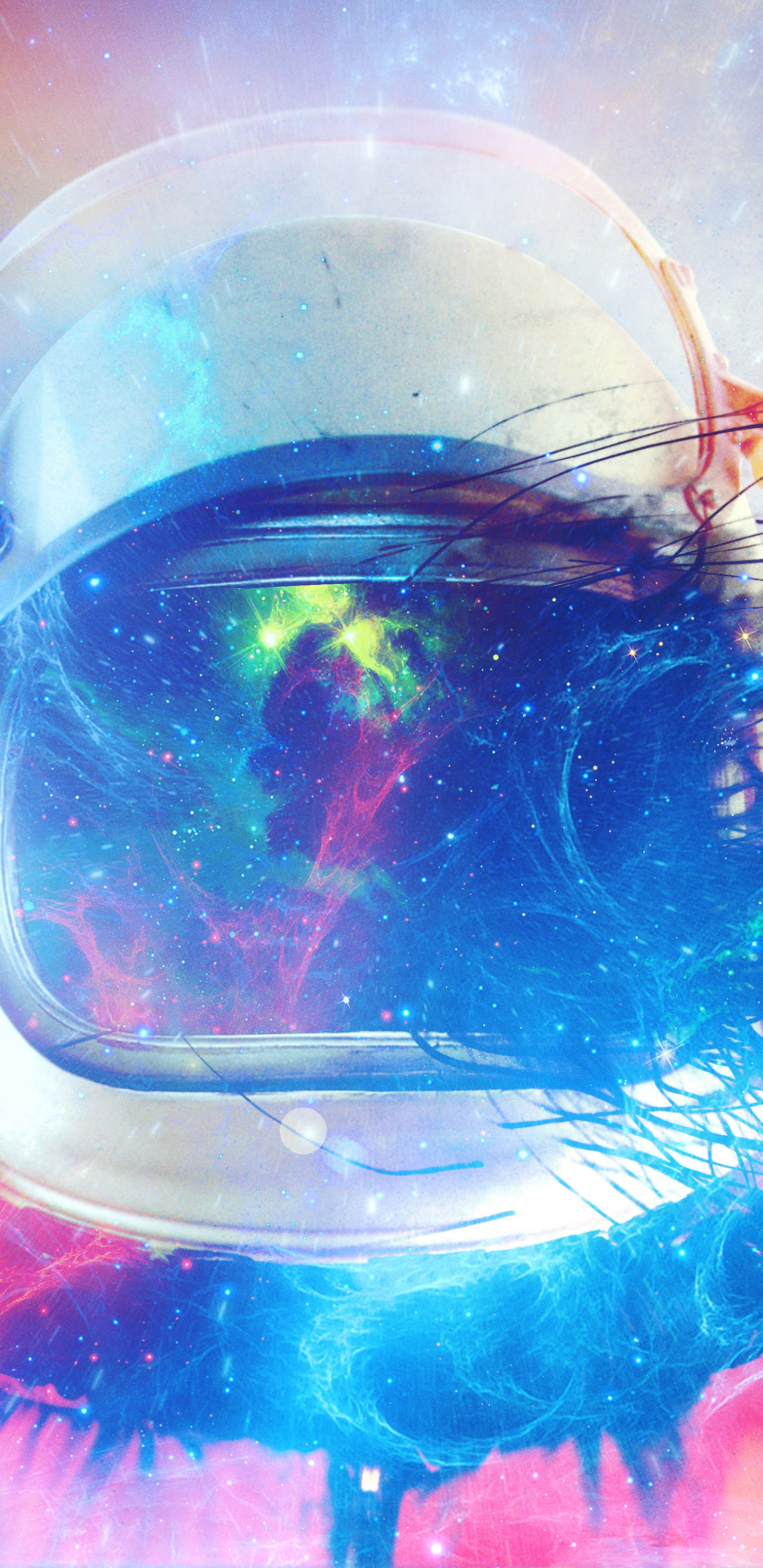 Обои пространство астронавт, астронавт, космическое пространство, космос, Международная космическая станция в разрешении 1440x2960