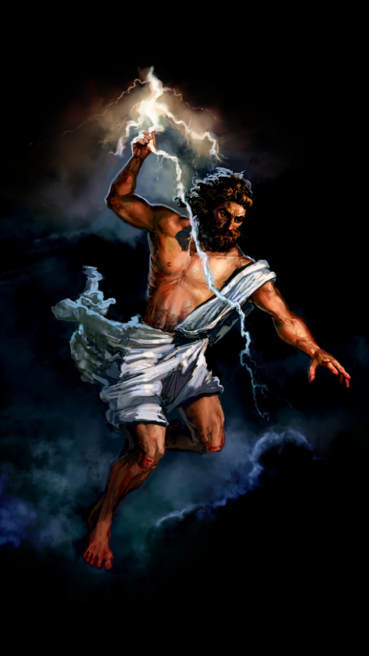 Обои Зевс греческая мифология, Зевс, гора Олимп, греческая мифология, Посейдон в разрешении 720x1280