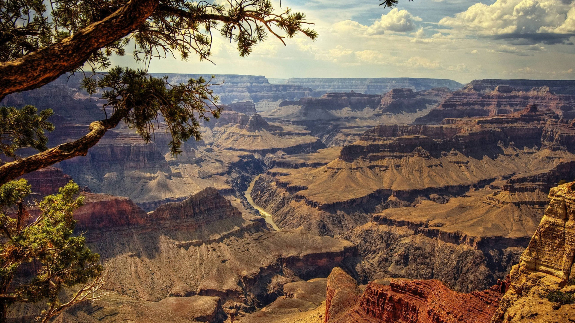 Обои река Колорадо, каньон, бесплодные земли, формирование, дикая местность в разрешении 1920x1080