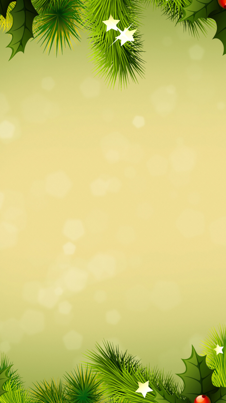 Обои Рождественский день, природа, дерево, зеленый, пихта в разрешении 750x1334