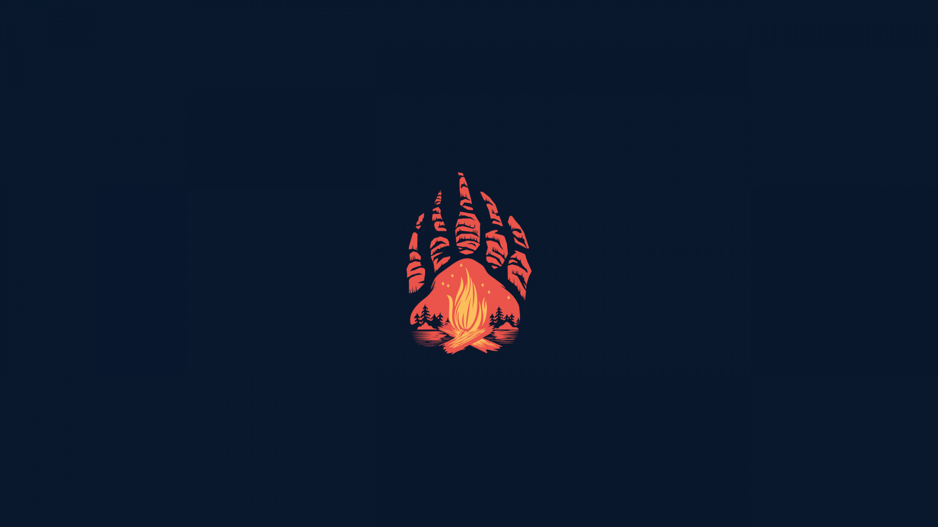 Обои графика, лого, иллюстрация, арт, костер в разрешении 1920x1080