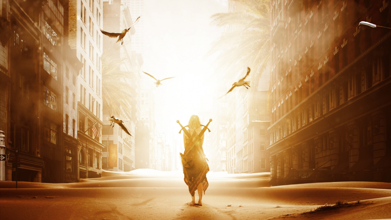 Обои свет, солнечный свет, Цифровой композитинг, иллюстрация, арт в разрешении 1366x768