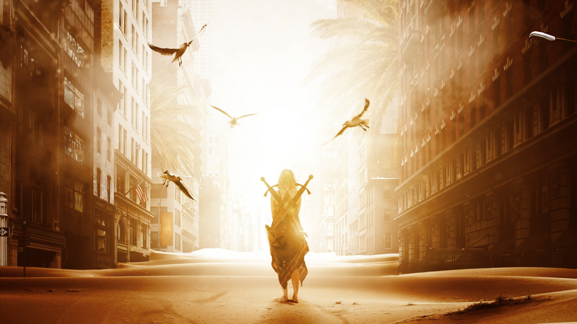 Обои свет, солнечный свет, Цифровой композитинг, иллюстрация, арт в разрешении 1920x1080