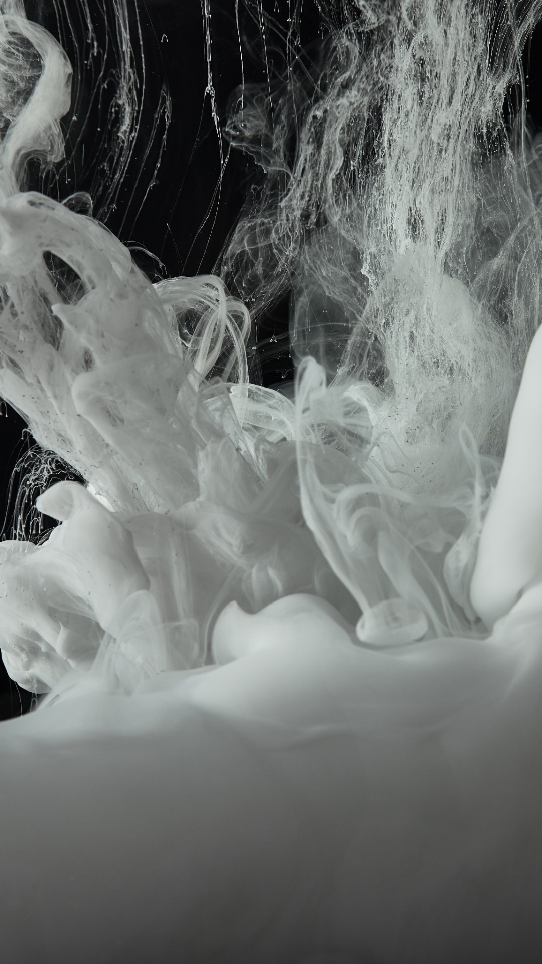 Обои вода, черный и белый, живопись, арт, абстракция в разрешении 1080x1920