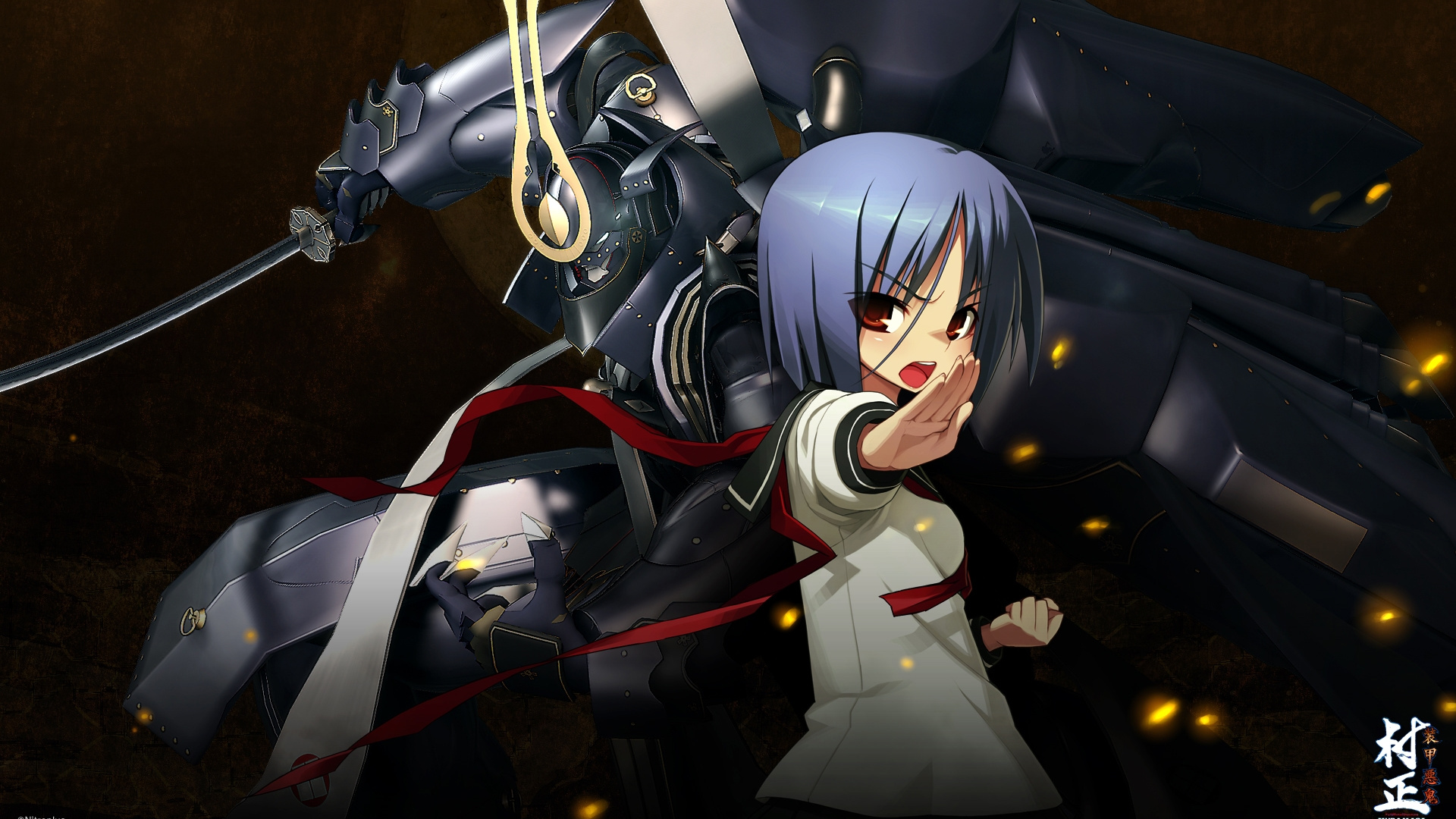 Обои nitroplus, робот, автомобильный дизайн, технологии, жест в разрешении 1920x1080