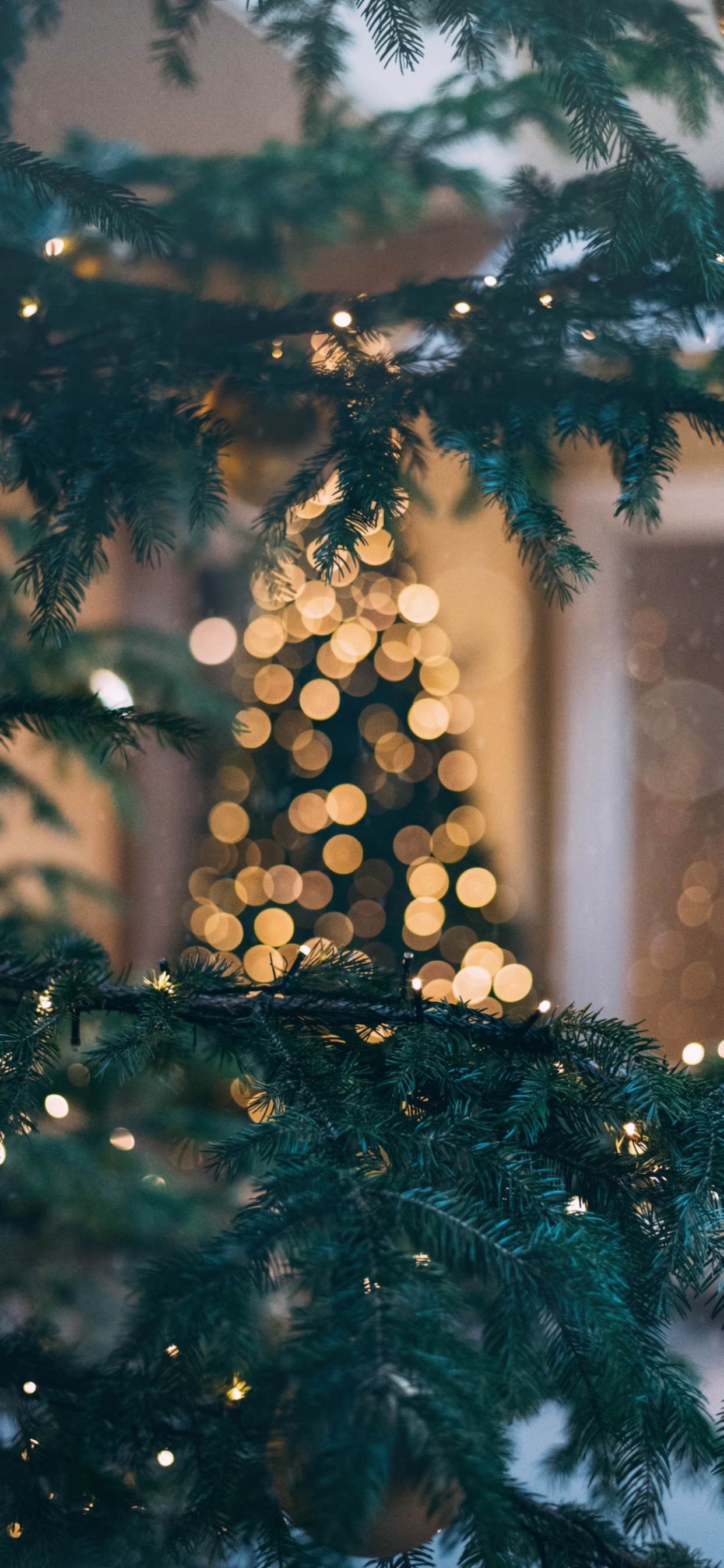 Обои Новый год, эстетика, Рождество, арт, елка в разрешении 1242x2688