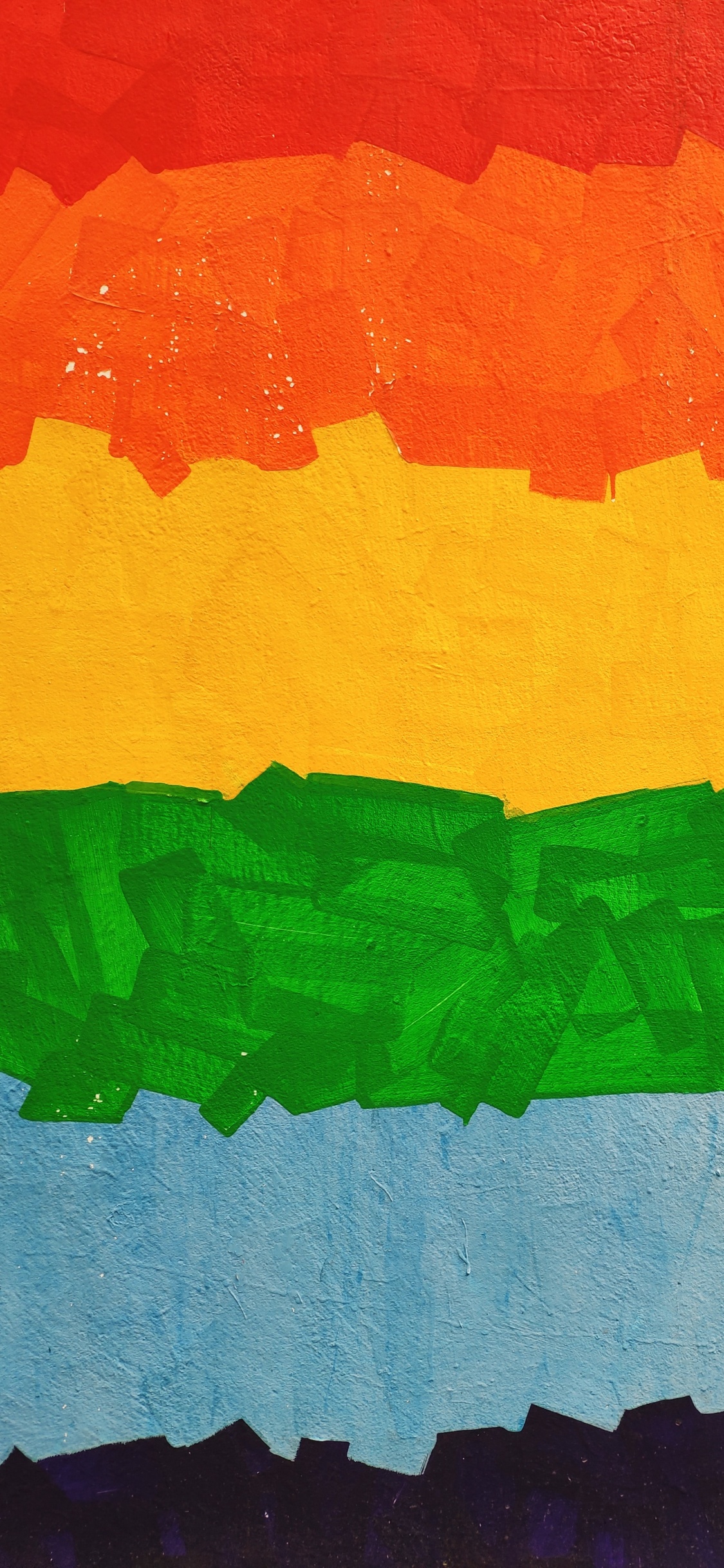 Обои узор, красный цвет, зеленый, живопись, синий в разрешении 1125x2436