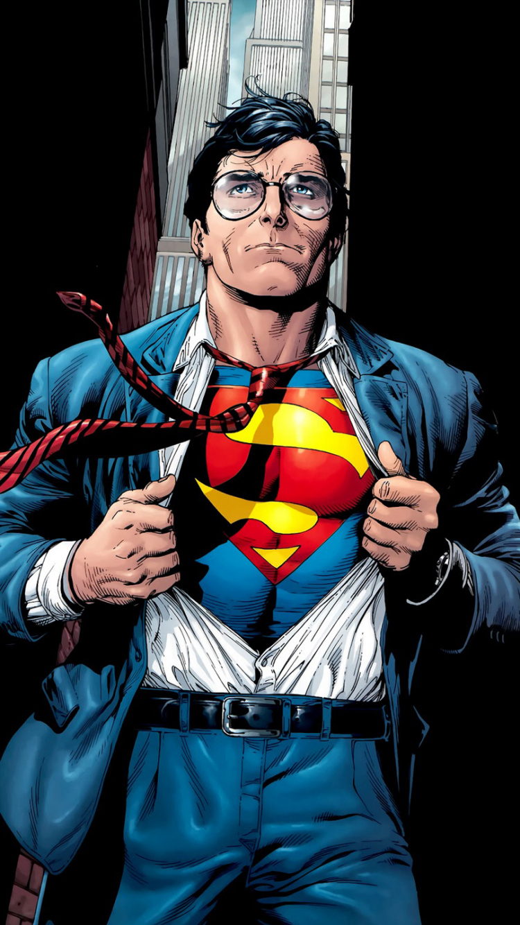Обои Супермен, человек из стали, Кларк Кент, комиксы dc, комикс в разрешении 750x1334