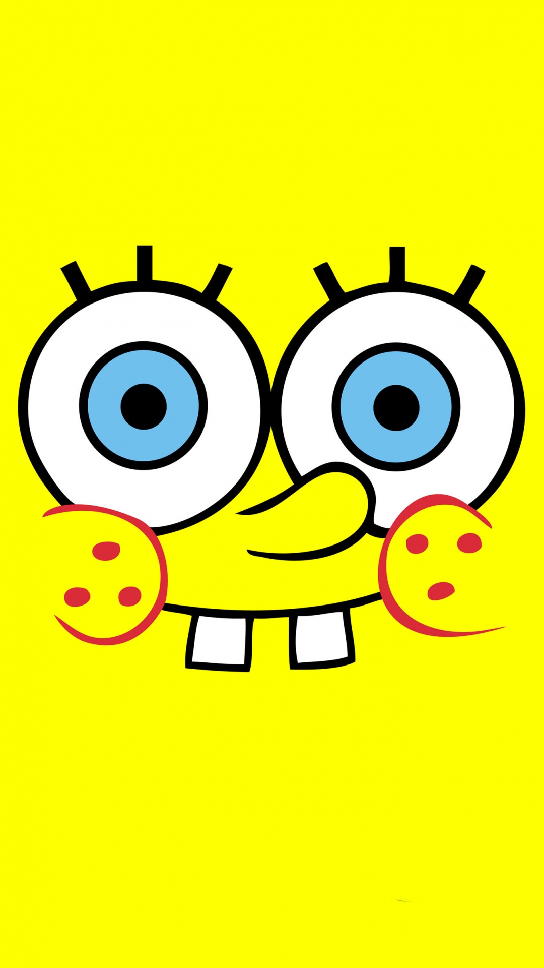 Обои Спанч Боб Квадратные Штаны, мультфильм, желтый, текст, смайлик в разрешении 1080x1920