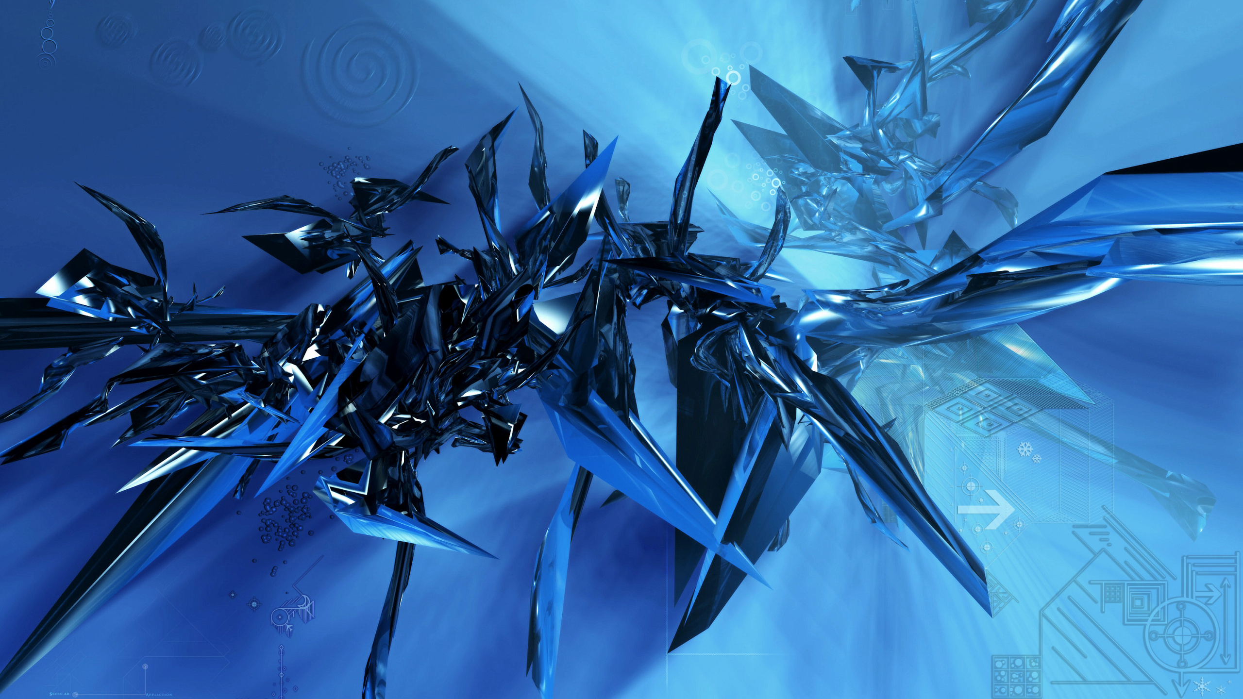 Обои синий, электрик, лед, untuk компания Lenovo a316i, синий цвет в разрешении 2560x1440