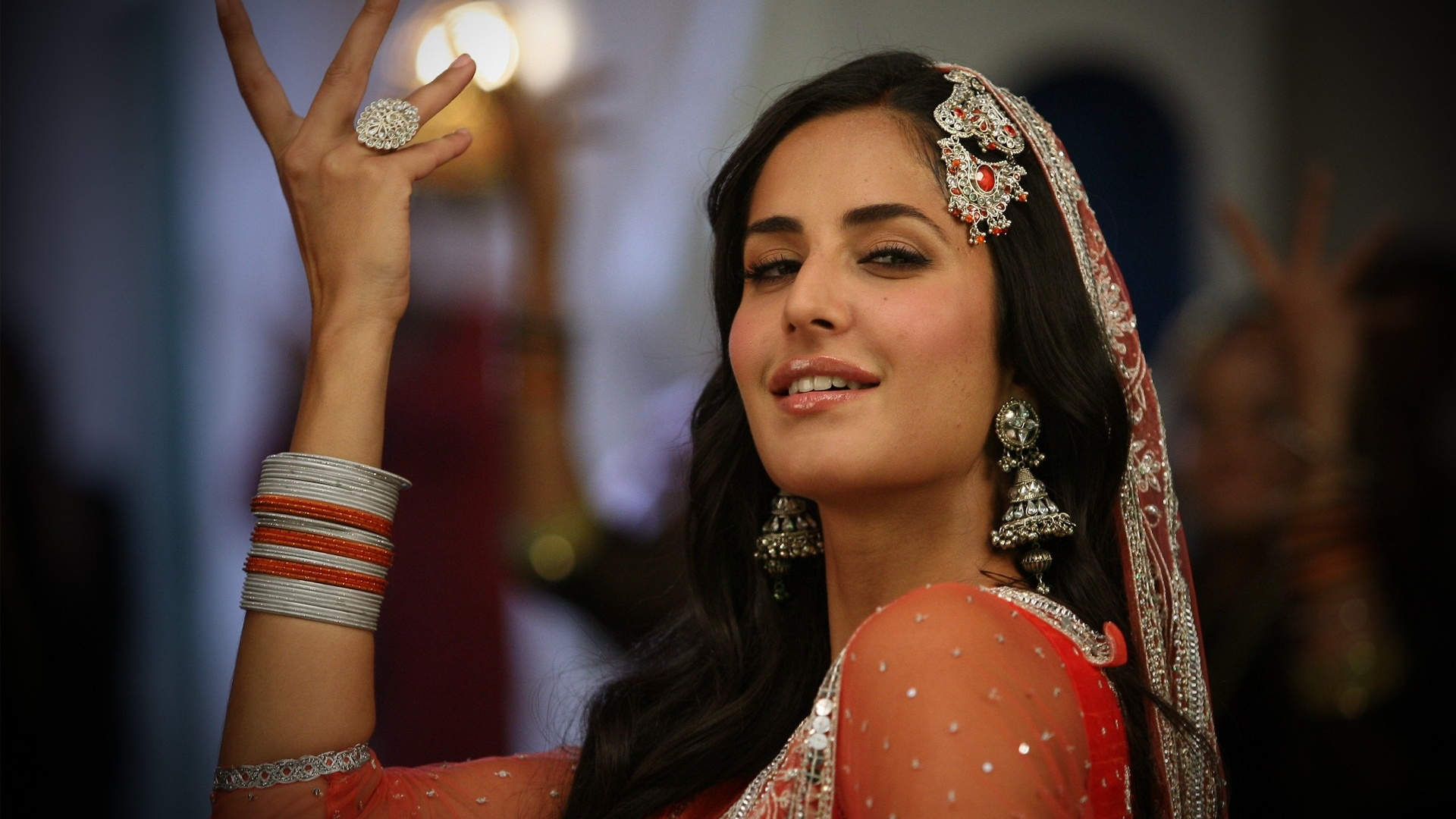 Обои Катрина Каиф, Болливуд, красота, традиция, живот в разрешении 1920x1080