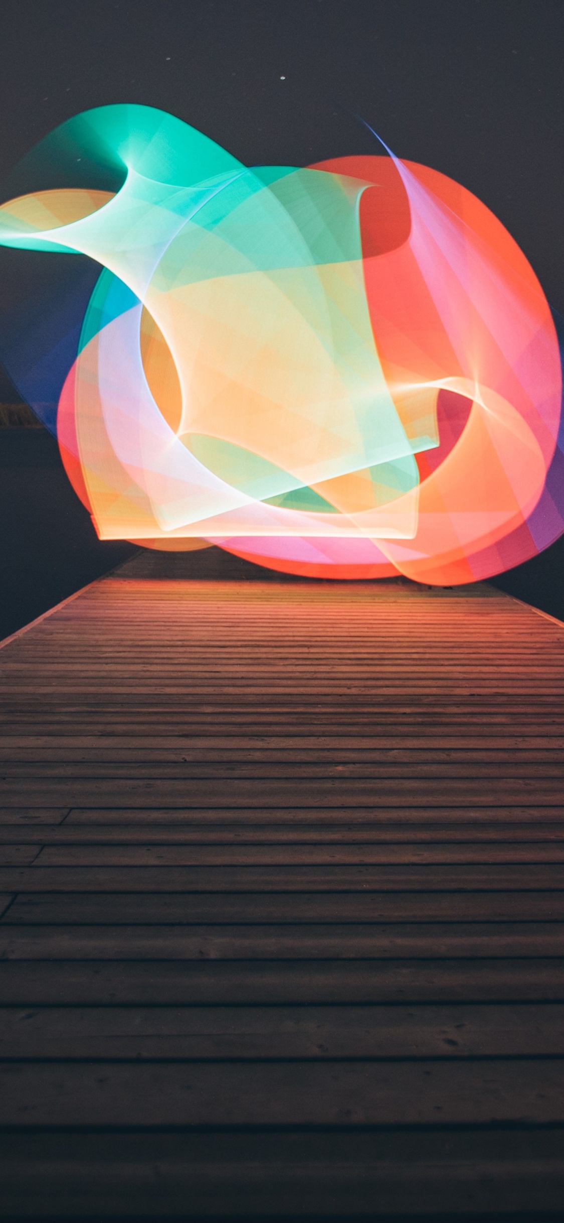 Обои свет, минимализм, освещение, вода, графика в разрешении 1125x2436