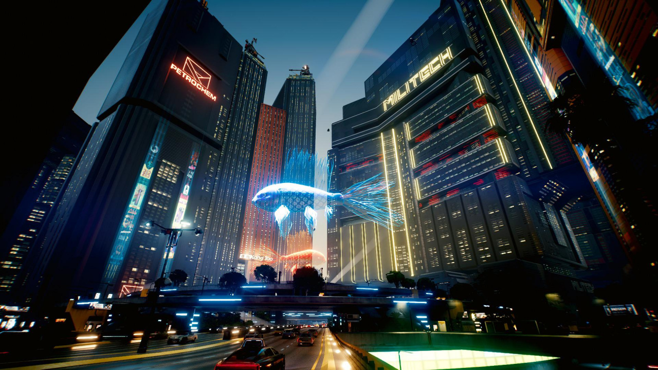 Обои ночь, башня, метрополия, город, архитектура в разрешении 1280x720