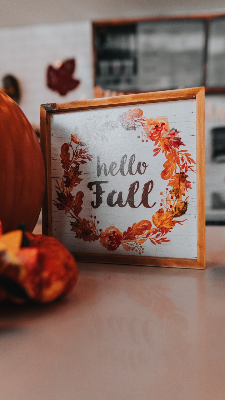 Обои тыква, Апельсин, текст, Место карты, комната в разрешении 720x1280