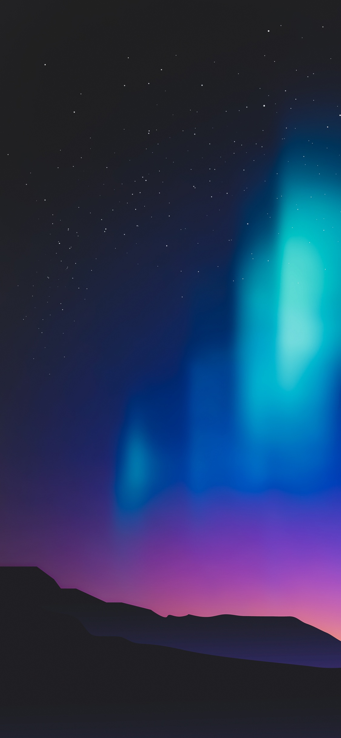 Обои атмосфера, природа, лазурный, черный, природный ландшафт в разрешении 1125x2436
