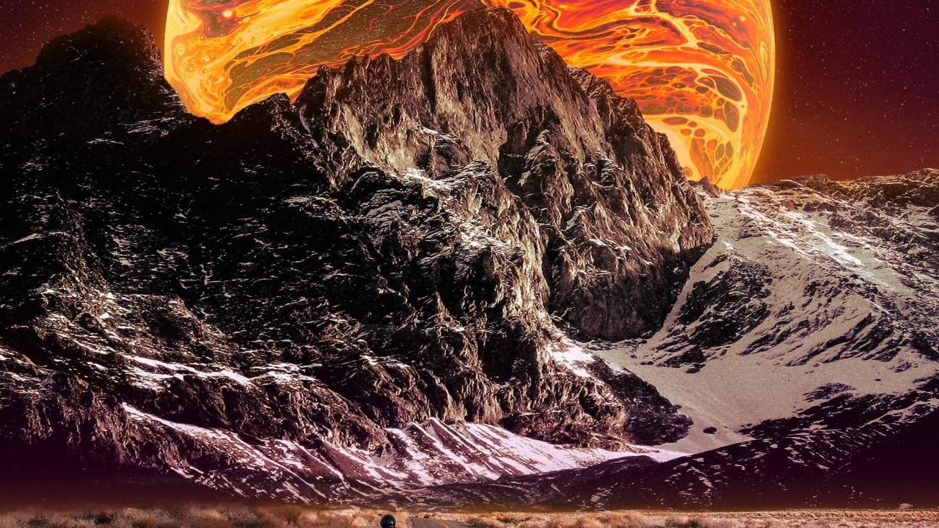 Обои атмосфера, луна, мир, свет, природа в разрешении 1366x768