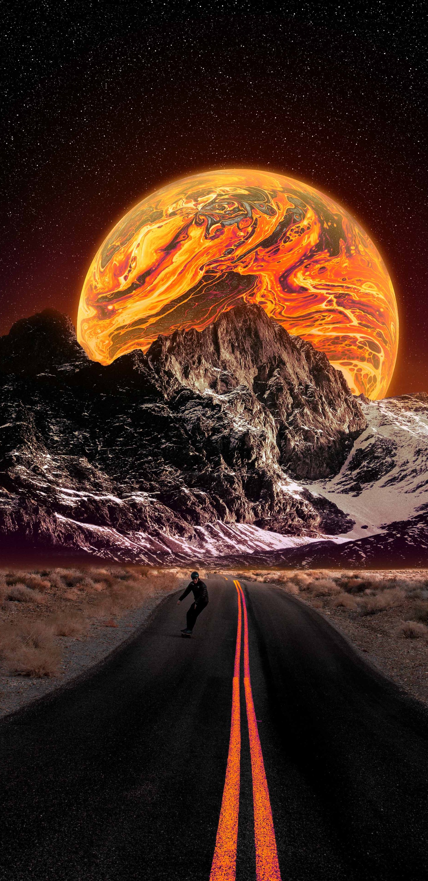 Обои атмосфера, луна, мир, свет, природа в разрешении 1440x2960