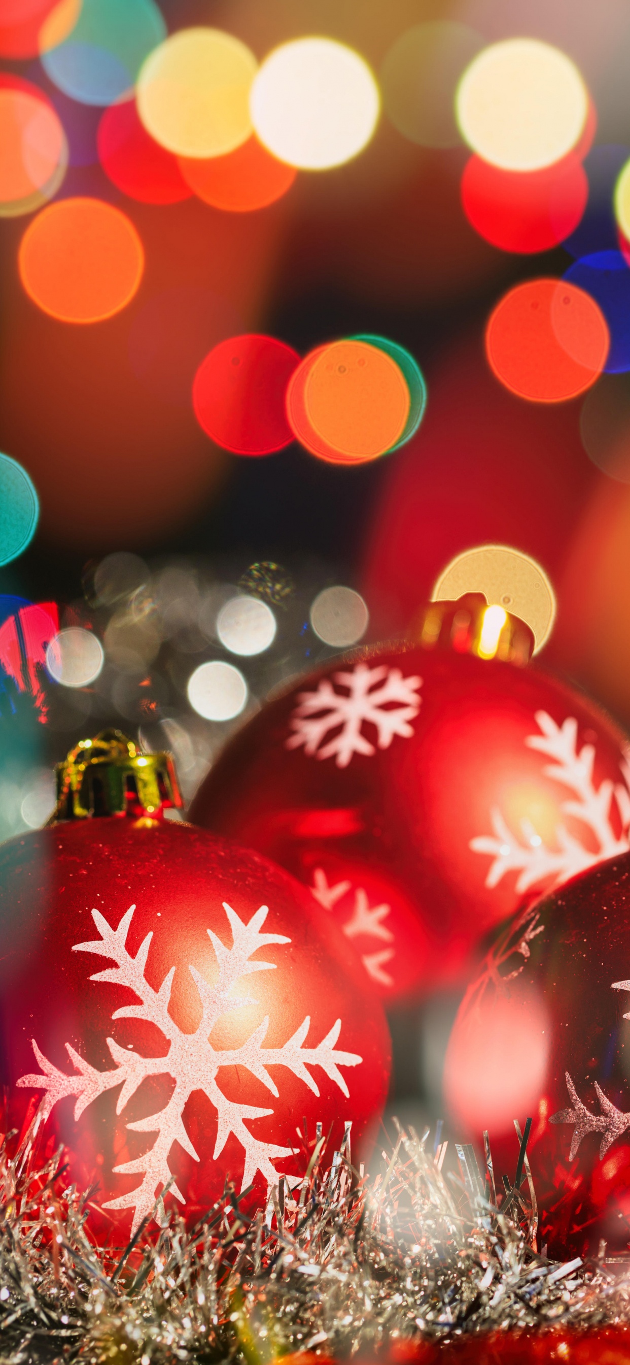 Обои Рождественский день, рождественский орнамент, Новый год, праздник, Рождественские украшения в разрешении 1242x2688