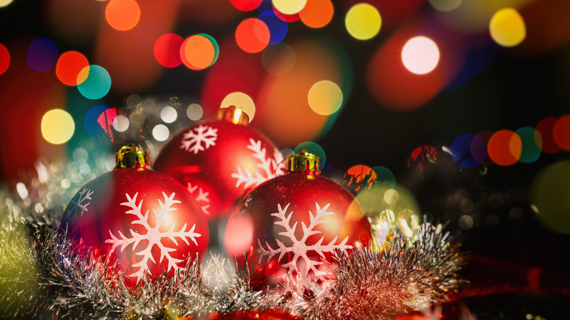 Обои Рождественский день, рождественский орнамент, Новый год, праздник, Рождественские украшения в разрешении 1920x1080