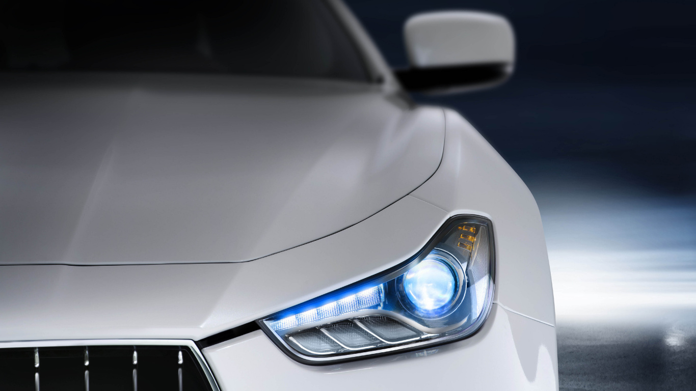 Обои Мазерати гибли 2014, Мазерати, авто, фара, свет в разрешении 1366x768