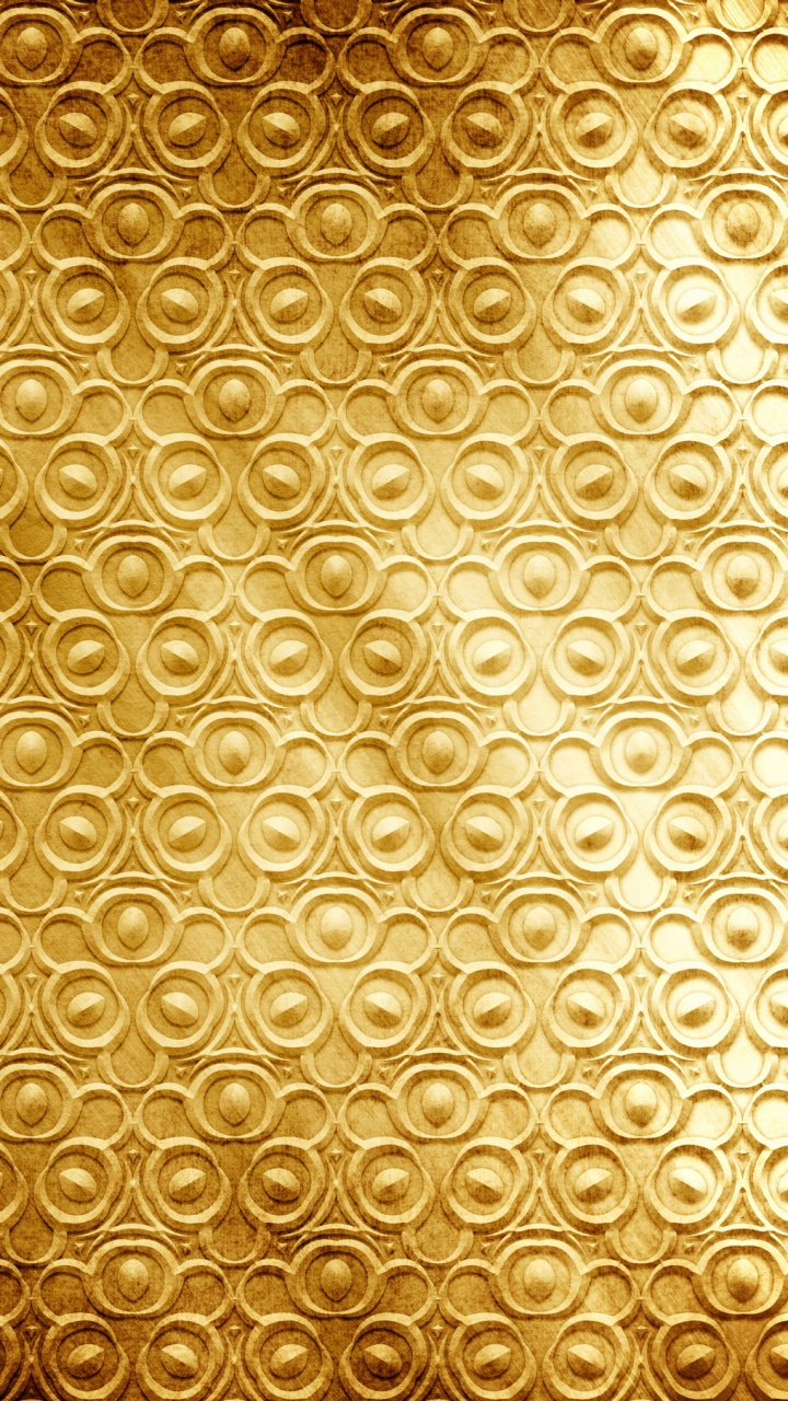 Обои золото, узор, орнамент, желтый, дизайн в разрешении 720x1280