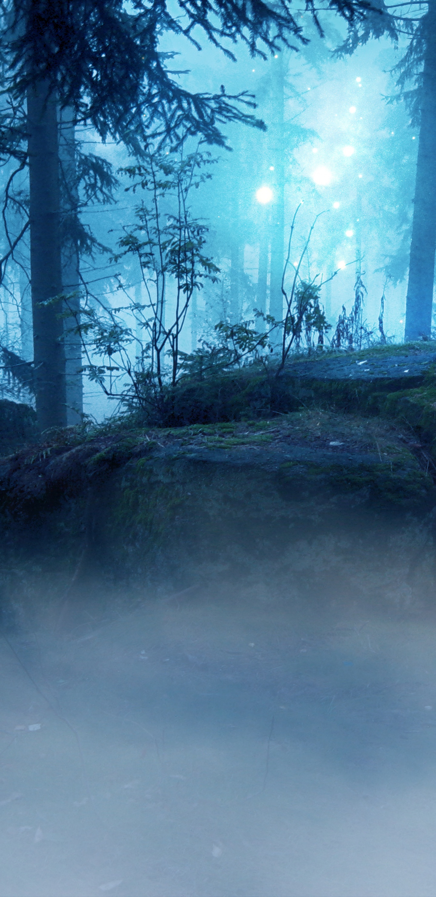 Обои природа, синий, природный ландшафт, окружающая среда, атмосфера в разрешении 1440x2960