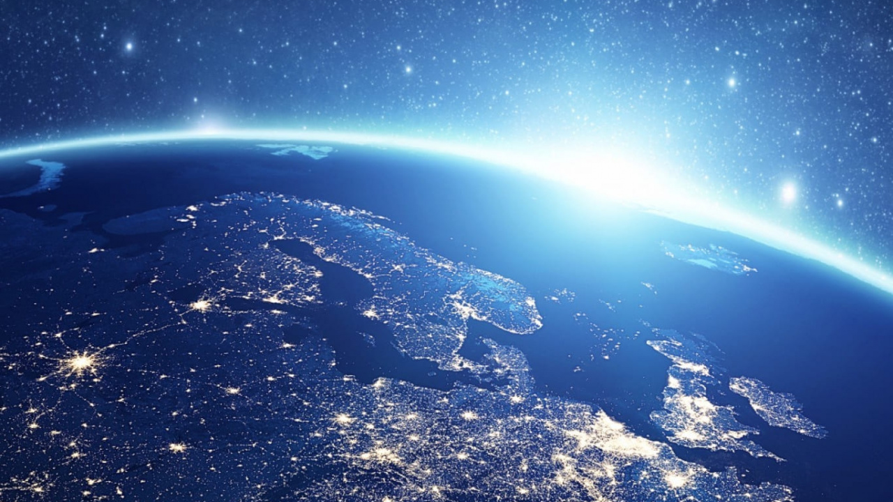 Обои атмосфера, космическое пространство, горизонт, космос, астрономический объект в разрешении 1280x720