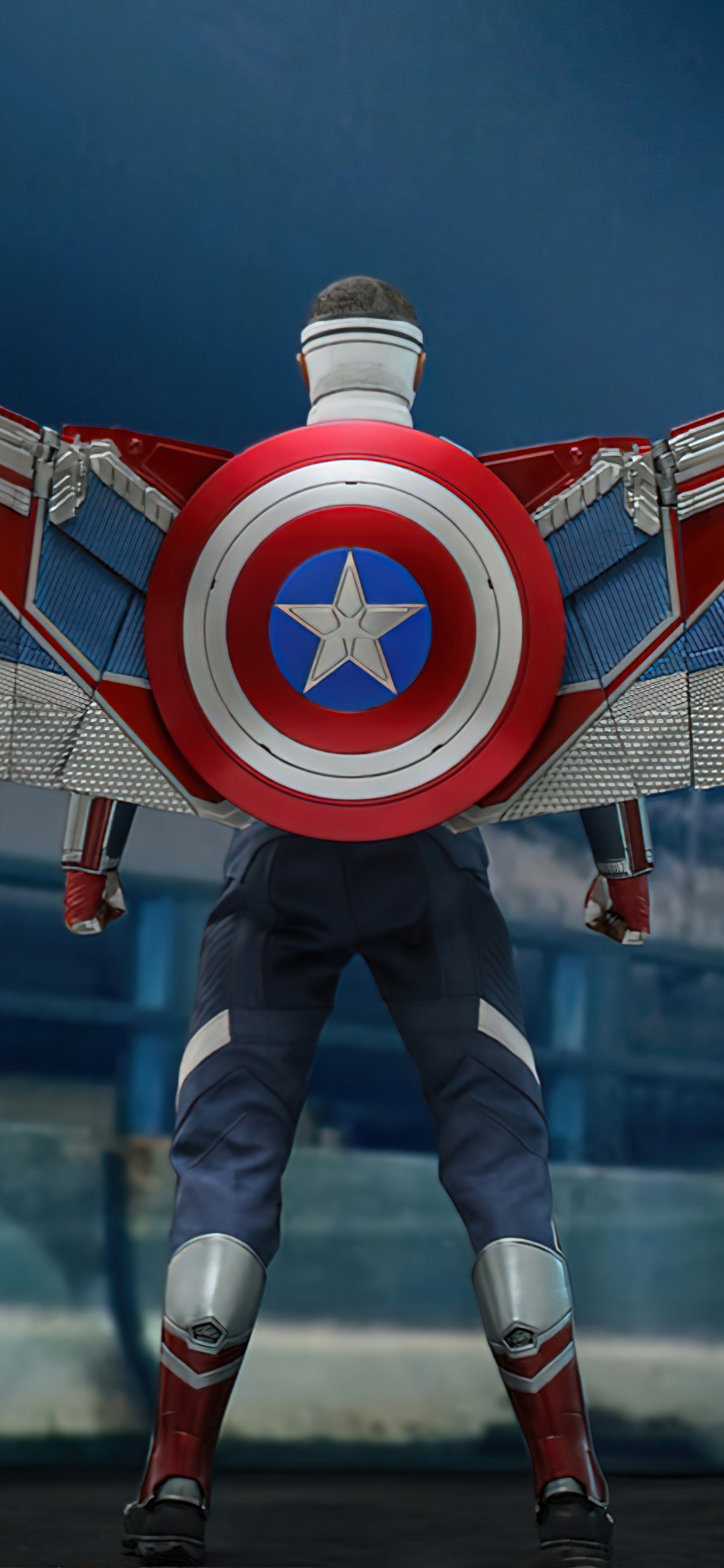 Обои Сокол, Капитан Америка, Сэм Уилсон, горячие игрушки, Бакки Барнс в разрешении 1242x2688