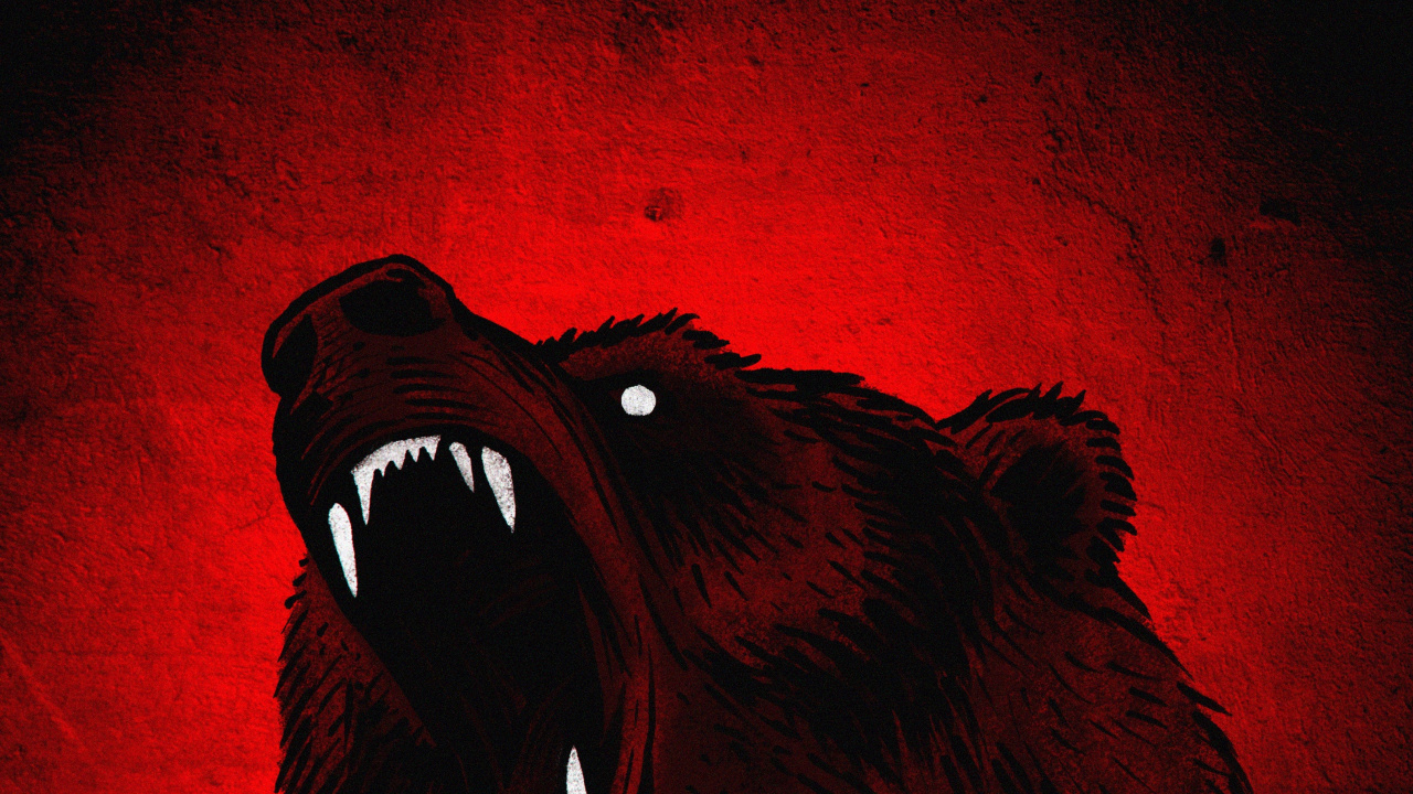 Обои Красная панда, Гризли, Леопард, американский черный медведь, арт в разрешении 1280x720