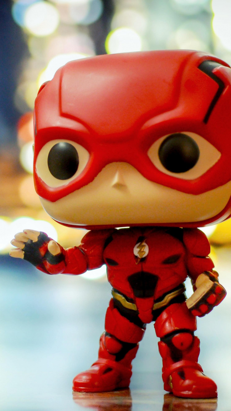 Обои Комиксов, фигурка, красный цвет, супергерой, игрушка в разрешении 750x1334