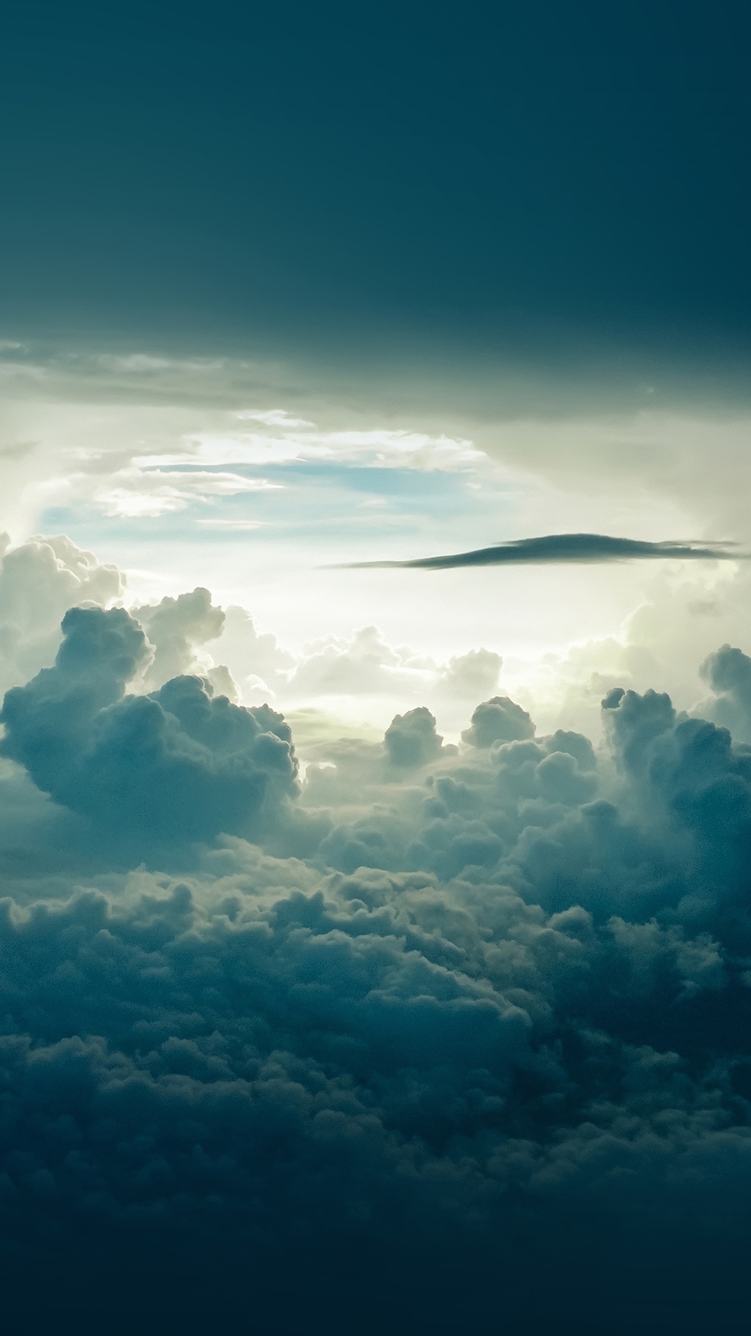 Обои ios, облако, атмосфера, послесвечение, лазурный в разрешении 1080x1920