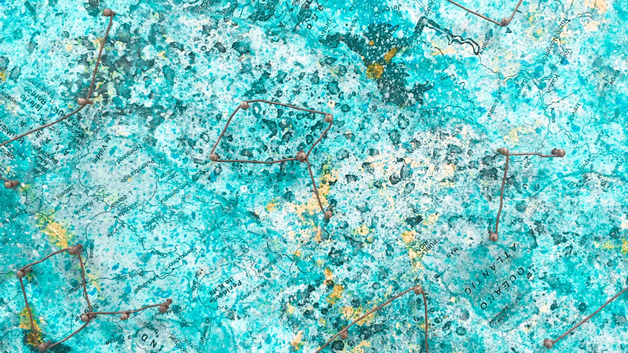 Обои текстура, чирок, синий, бирюза, вода в разрешении 2560x1440