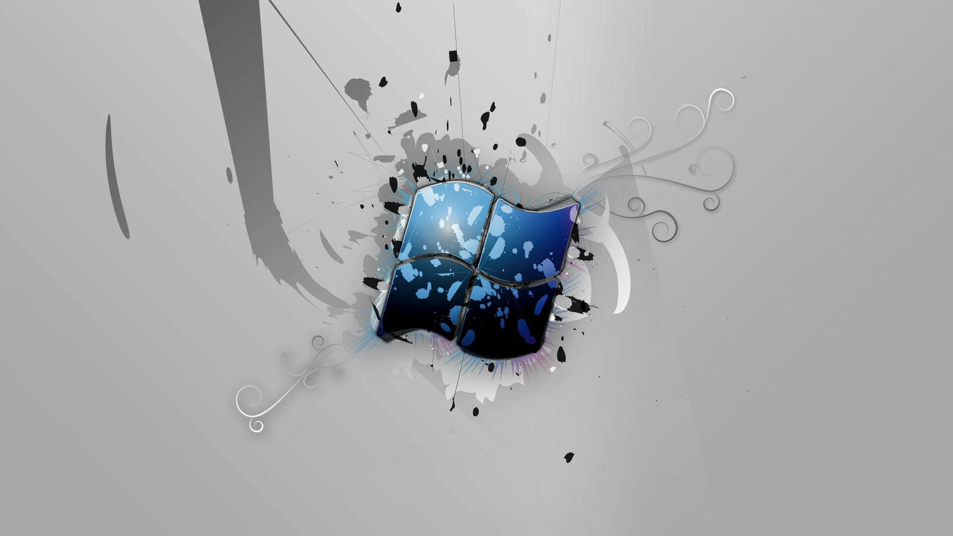 Обои синий, графический дизайн, иллюстрация, Windows 8, шрифт в разрешении 1920x1080