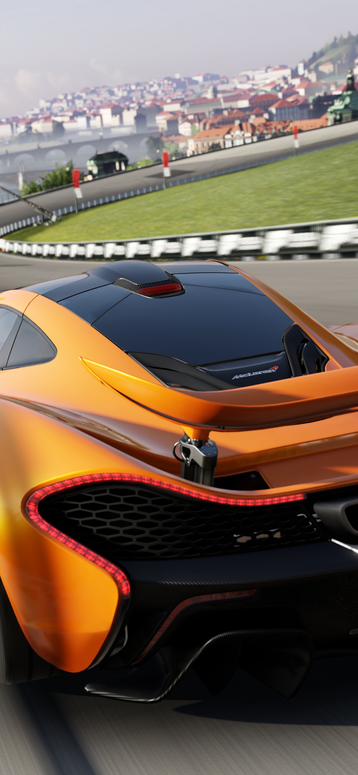 Обои спорткар, mclaren automotive, авто, суперкар, видеоигра в разрешении 1242x2688