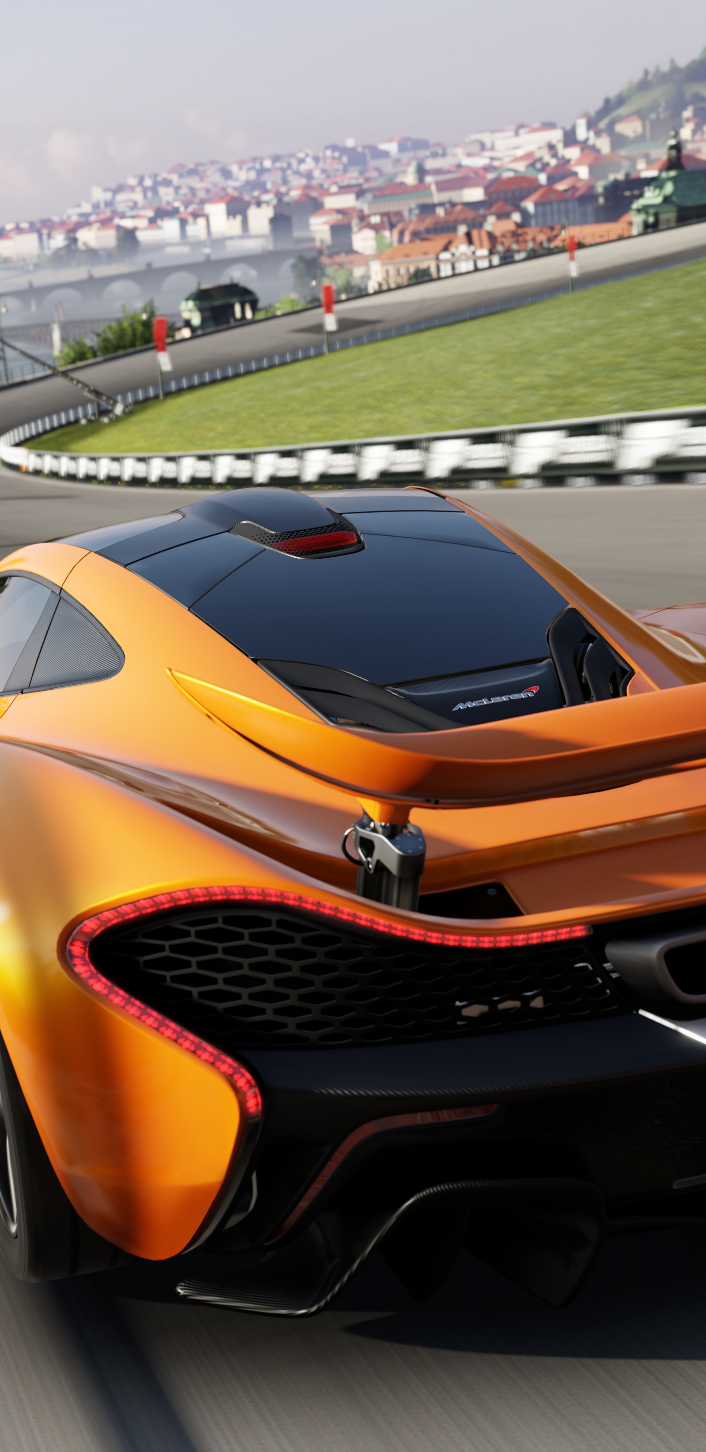 Обои спорткар, mclaren automotive, авто, суперкар, видеоигра в разрешении 1440x2960