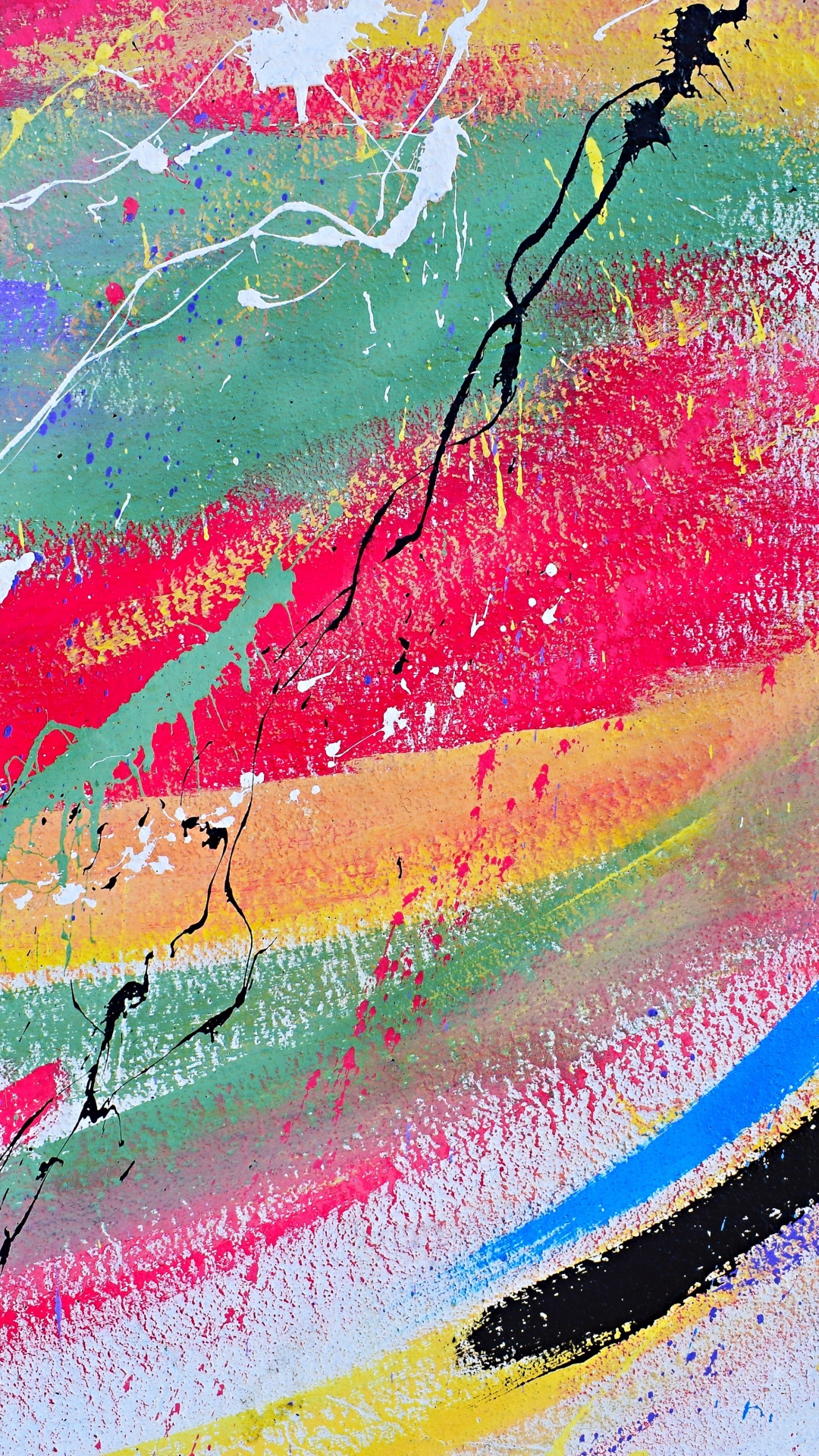 Обои живопись, абстрактное искусство, арт, текстура, акриловая краска в разрешении 1080x1920