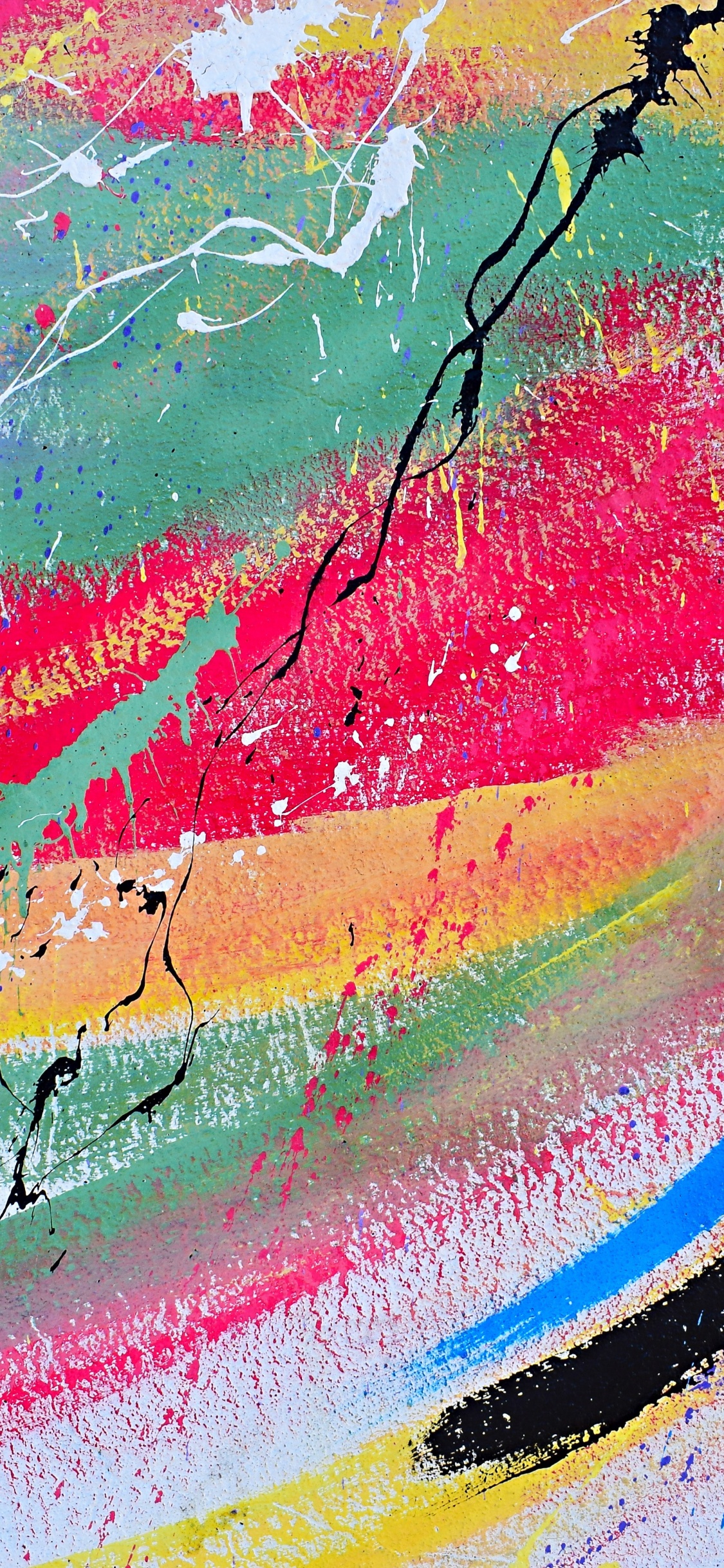 Обои живопись, абстрактное искусство, арт, текстура, акриловая краска в разрешении 1125x2436