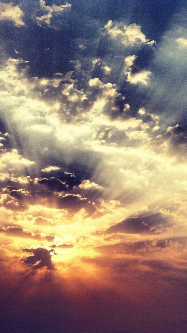 Обои облако, дневное время, атмосфера, утро, горизонт в разрешении 720x1280