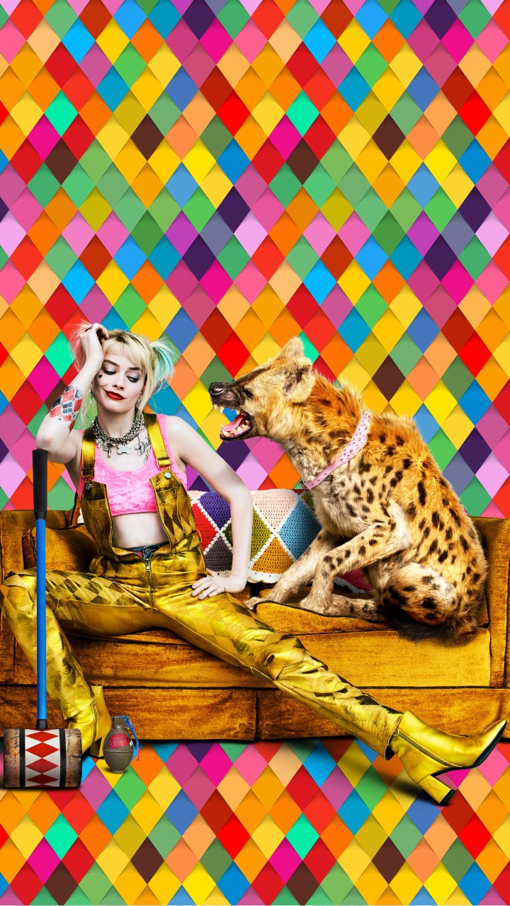 Обои Харли Квинн, ткань, арт, визуальное искусство, хищная птица в разрешении 720x1280