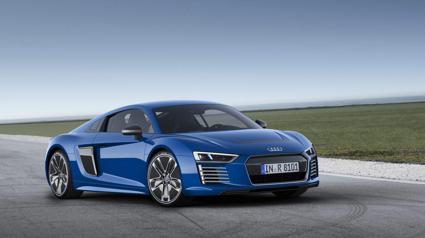 Обои audi, женевский автосалон, audi e-tron, суперкар, audi r8 в разрешении 1366x768