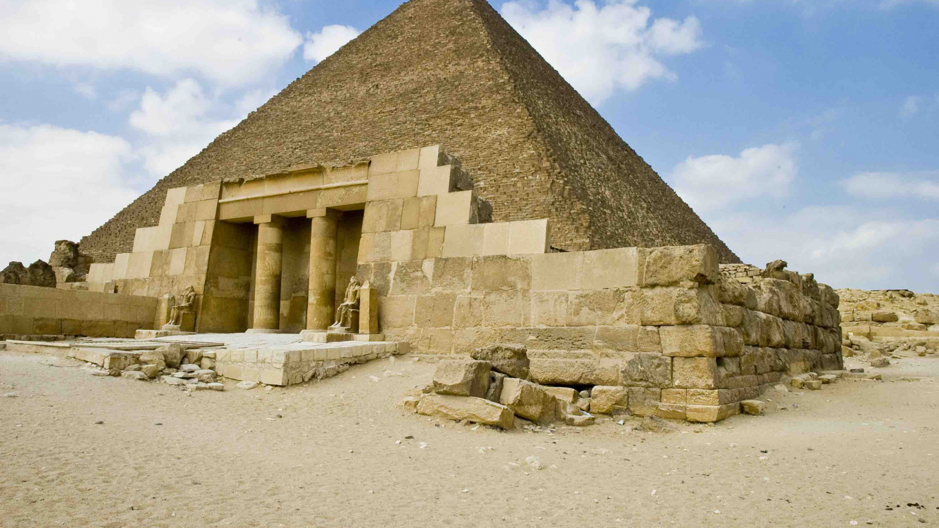 Обои пирамида, памятник, древняя история, историческое место, археологический памятник в разрешении 1366x768